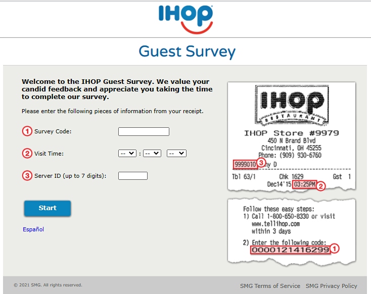www.talktoihop.com – IHOP Guest Survey